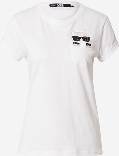 Karl Lagerfeld T-shirt i svart / vit, Produktvy