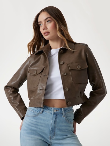 GUESS Between-Season Jacket in Brown: front