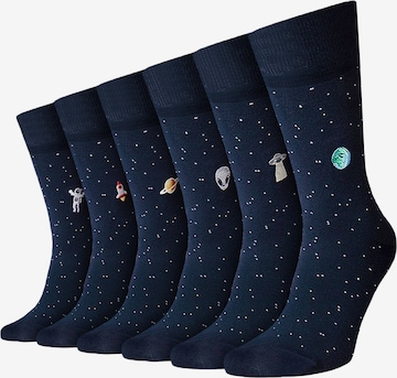 Von Jungfeld Socks in Blue: front