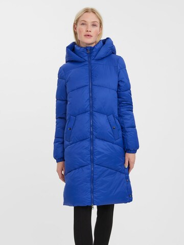 VERO MODA Wintermantel 'Uppsala' in Blauw: voorkant