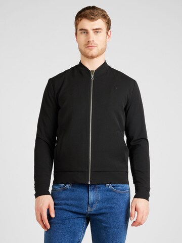 Les Deux Regular fit Sweat jacket in Black: front