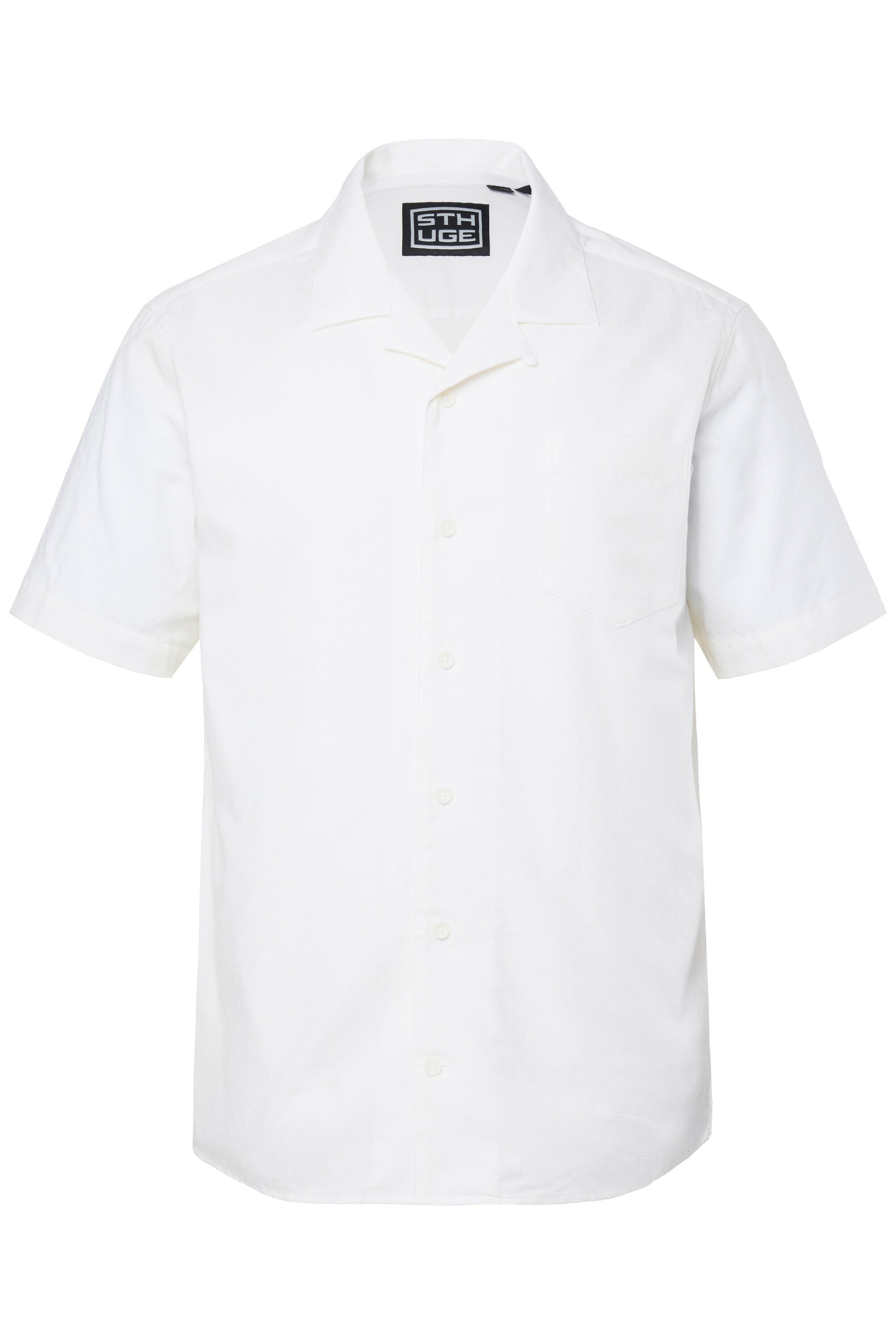 STHUGE Button Up Shirt in White: front