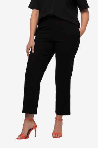 Ulla Popken Regular Pants in Black: front