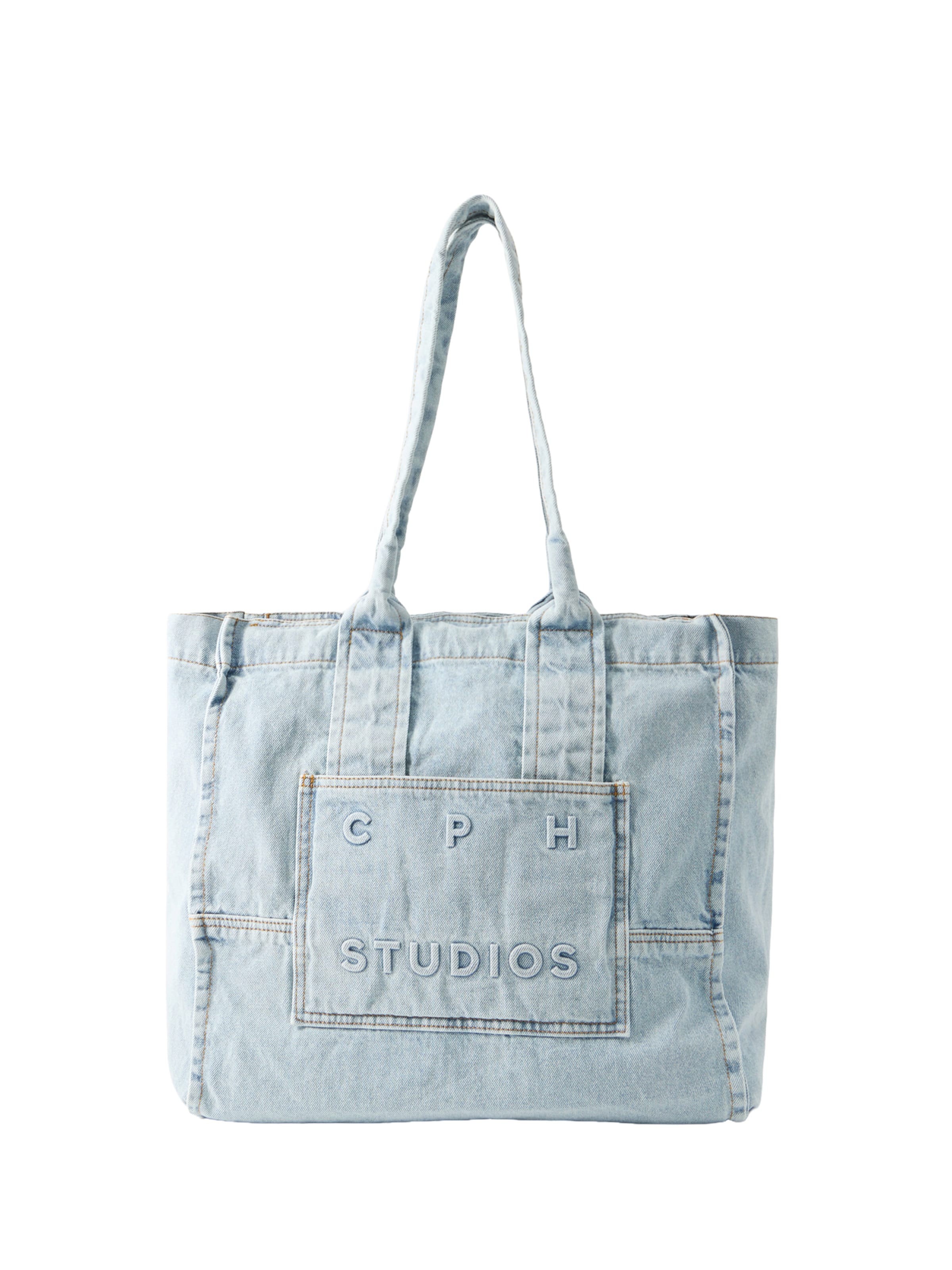 Copenhagen Studios Cabas en bleu denim, Vue avec produit
