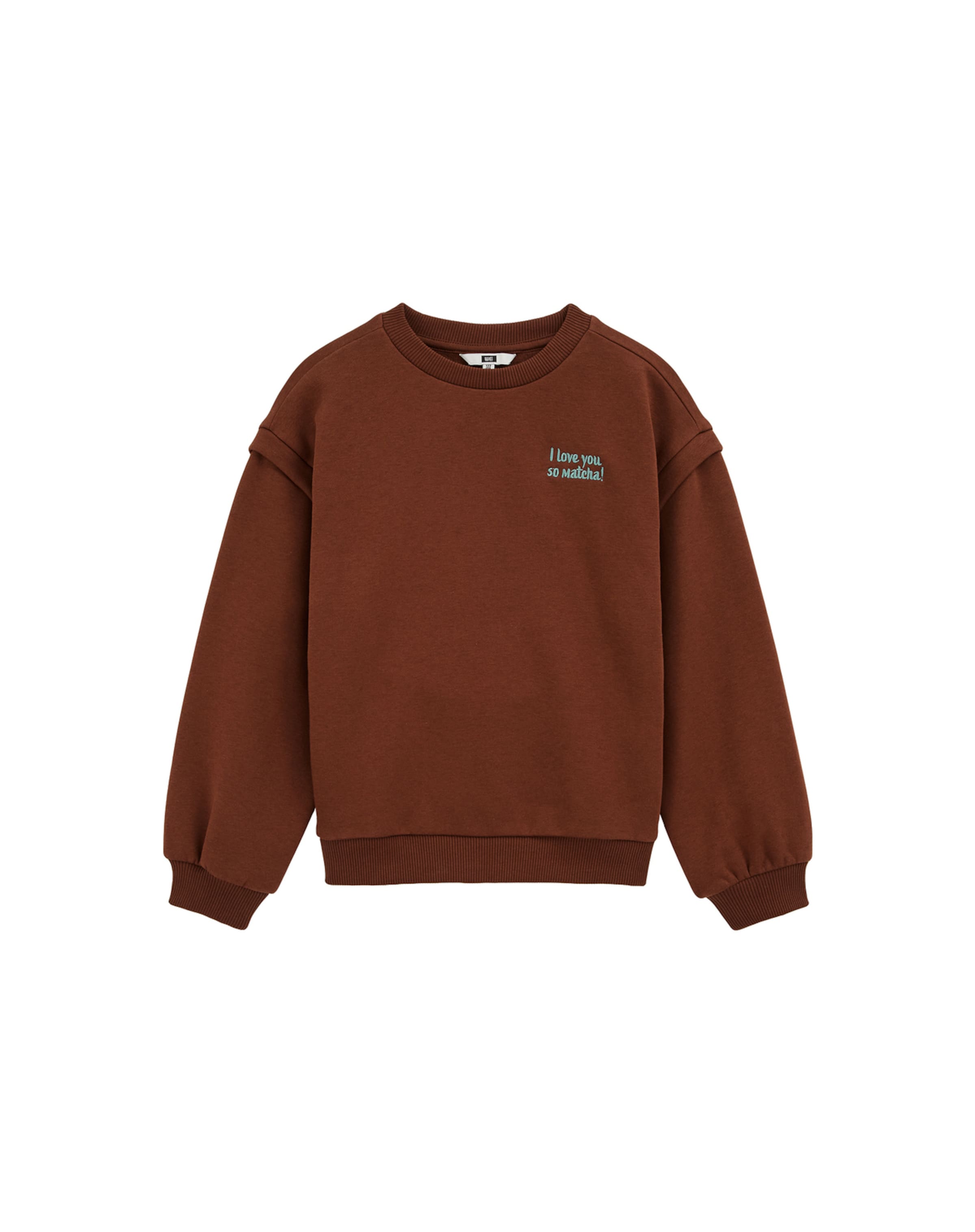 WE Fashion Sweatshirt in Brown: front