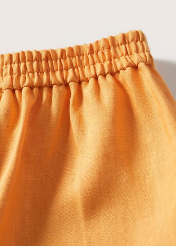 Wide Leg Pantalon à plis 'Lote' MANGO en orange