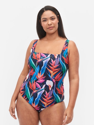 Swim by Zizzi Swimsuit 'SMIA' in Pink: front