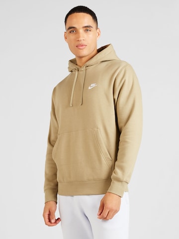 Regular fit Bluză de molton 'Club Fleece' de la Nike Sportswear pe verde: față