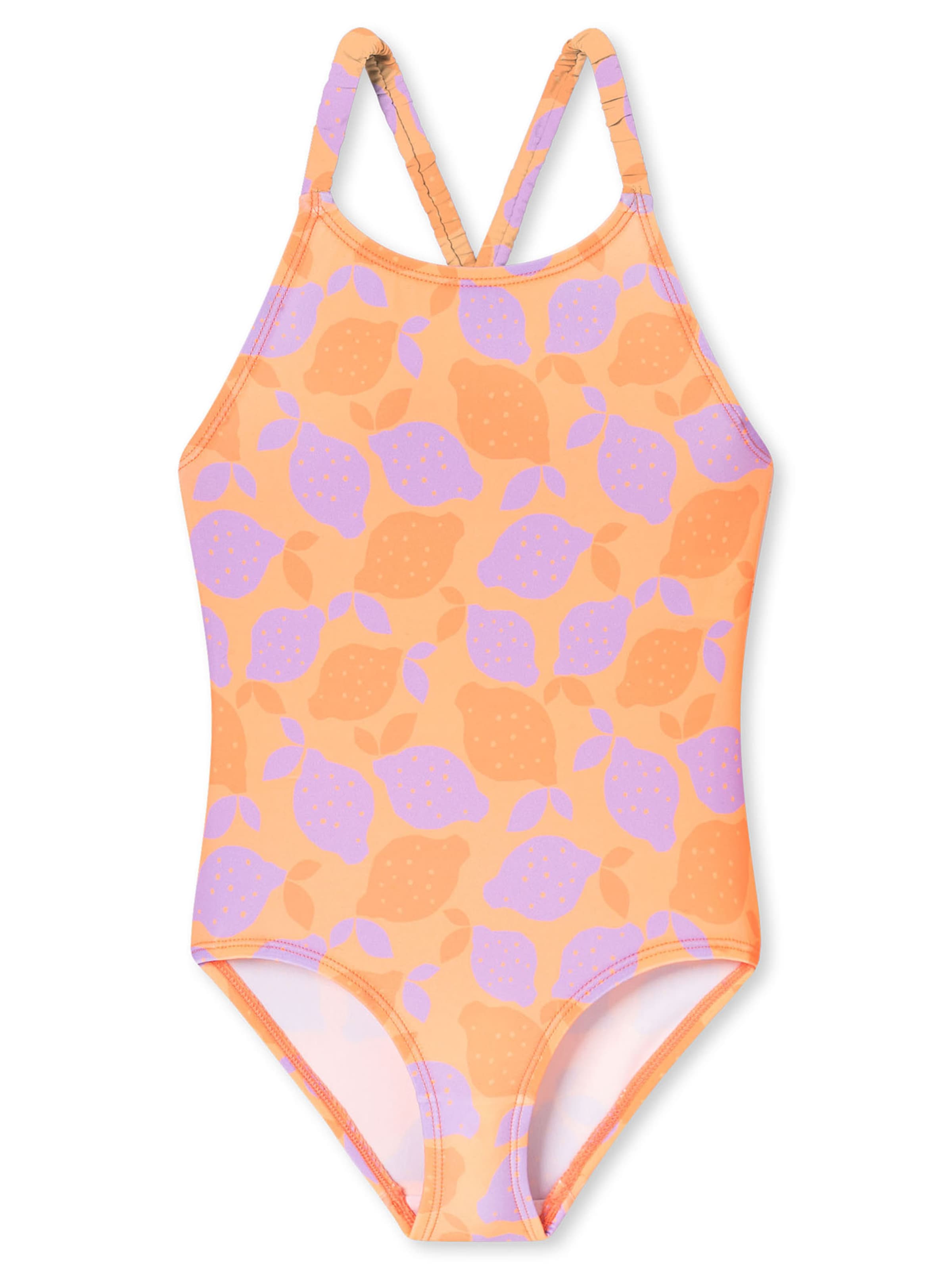 SCHIESSER Badeanzug ' Aqua Kids ' in Lila: Vorderseite