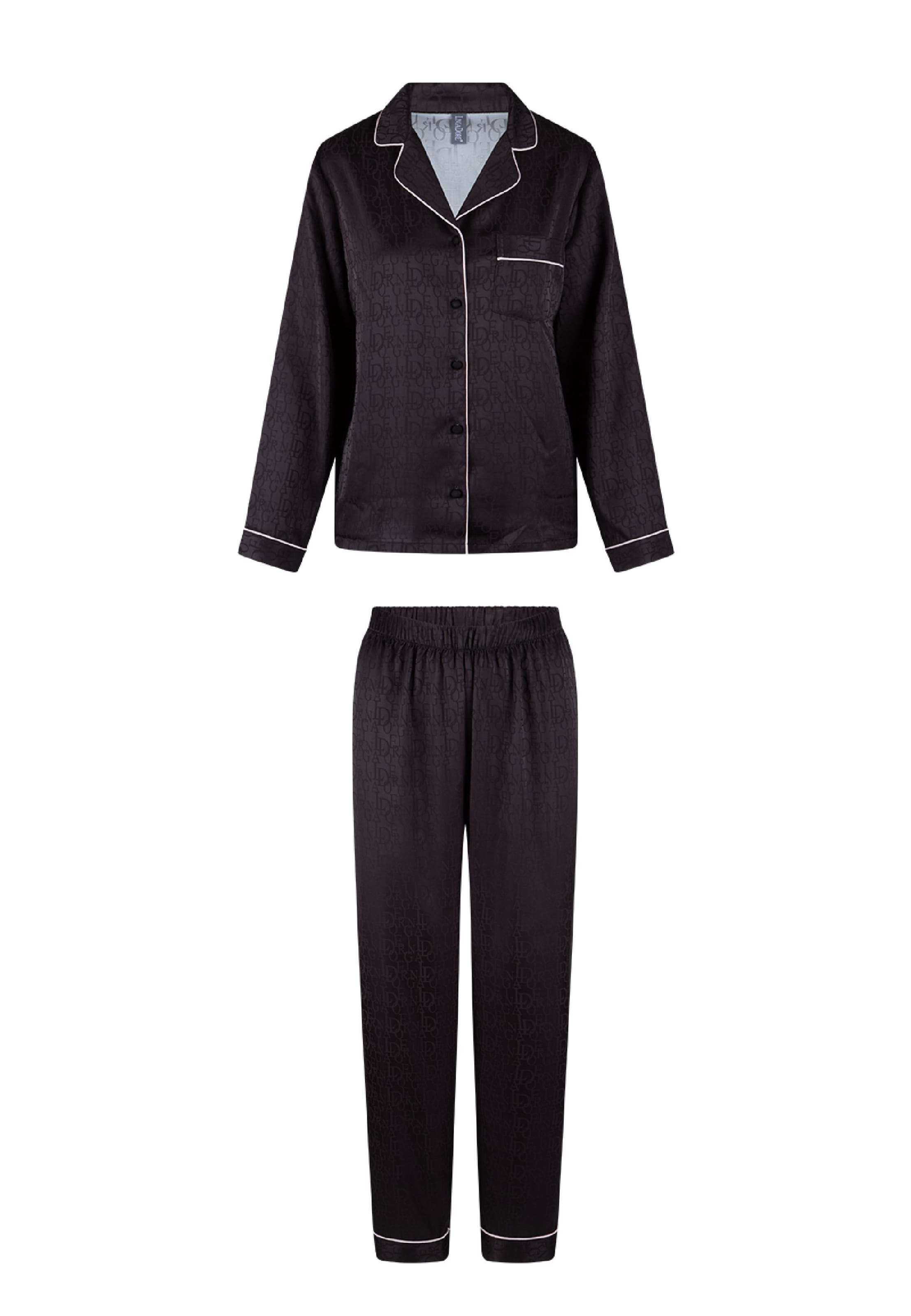 LingaDore - Pijama em preto: frente