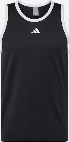 ADIDAS PERFORMANCE Funkcionalna majica '3-Stripes' | črna barva: sprednja stran