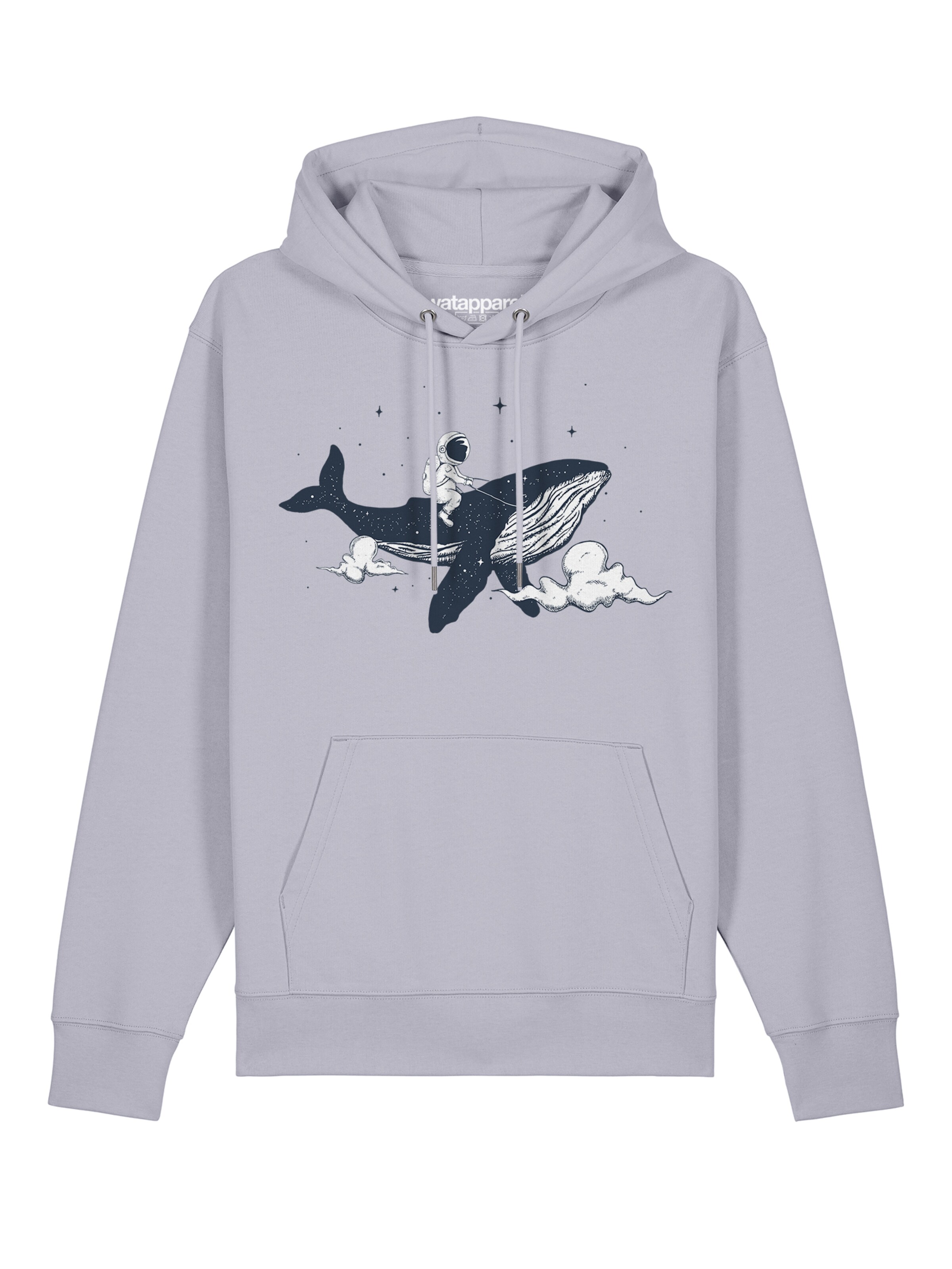 Sweat-shirt 'Spacewhale' Watapparel en violet : devant