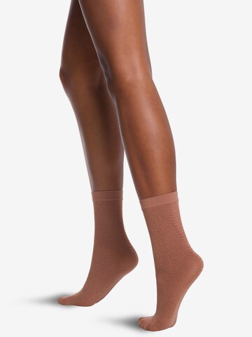 Chaussettes Wolford en marron