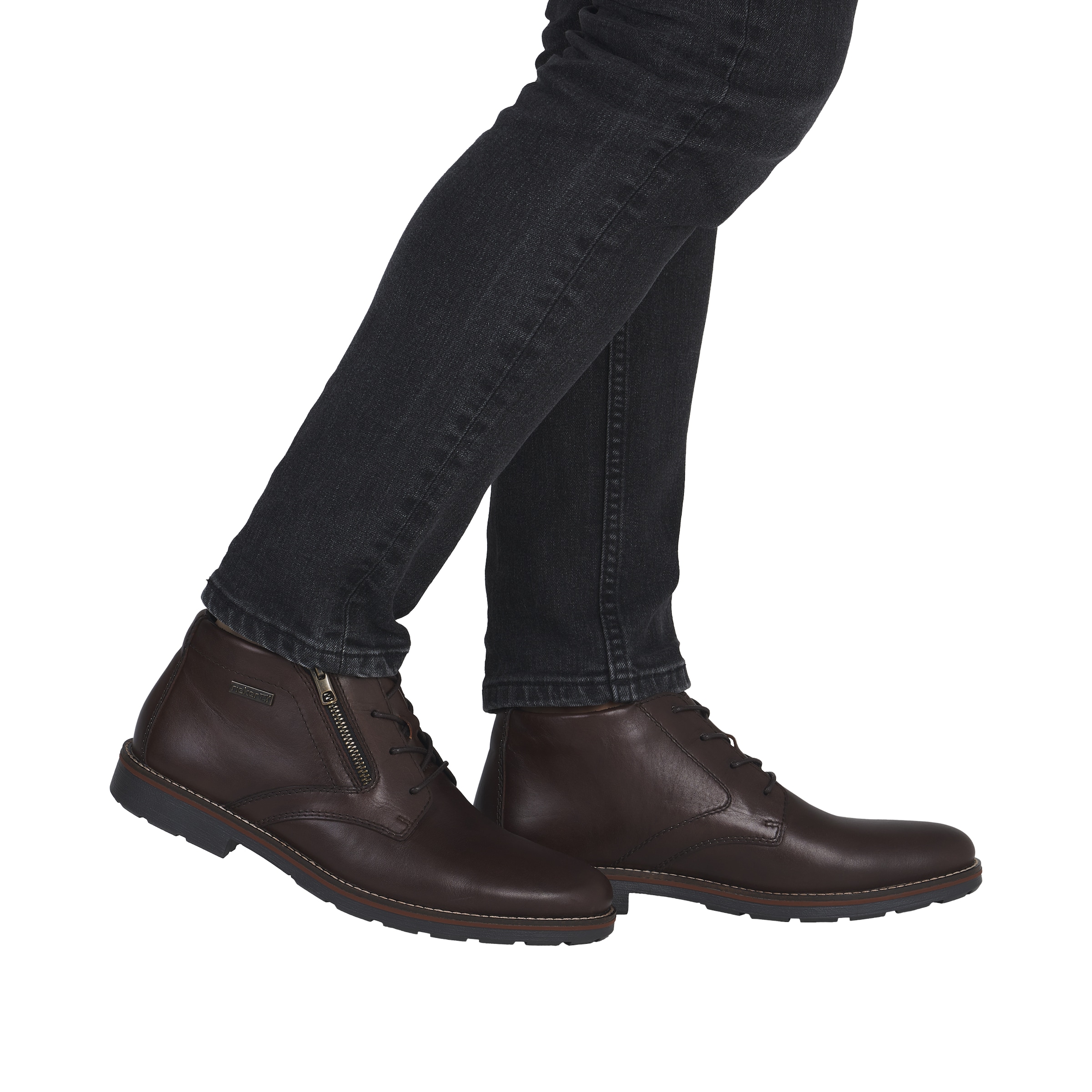 Chaussure à lacets '15324' Rieker en marron : devant