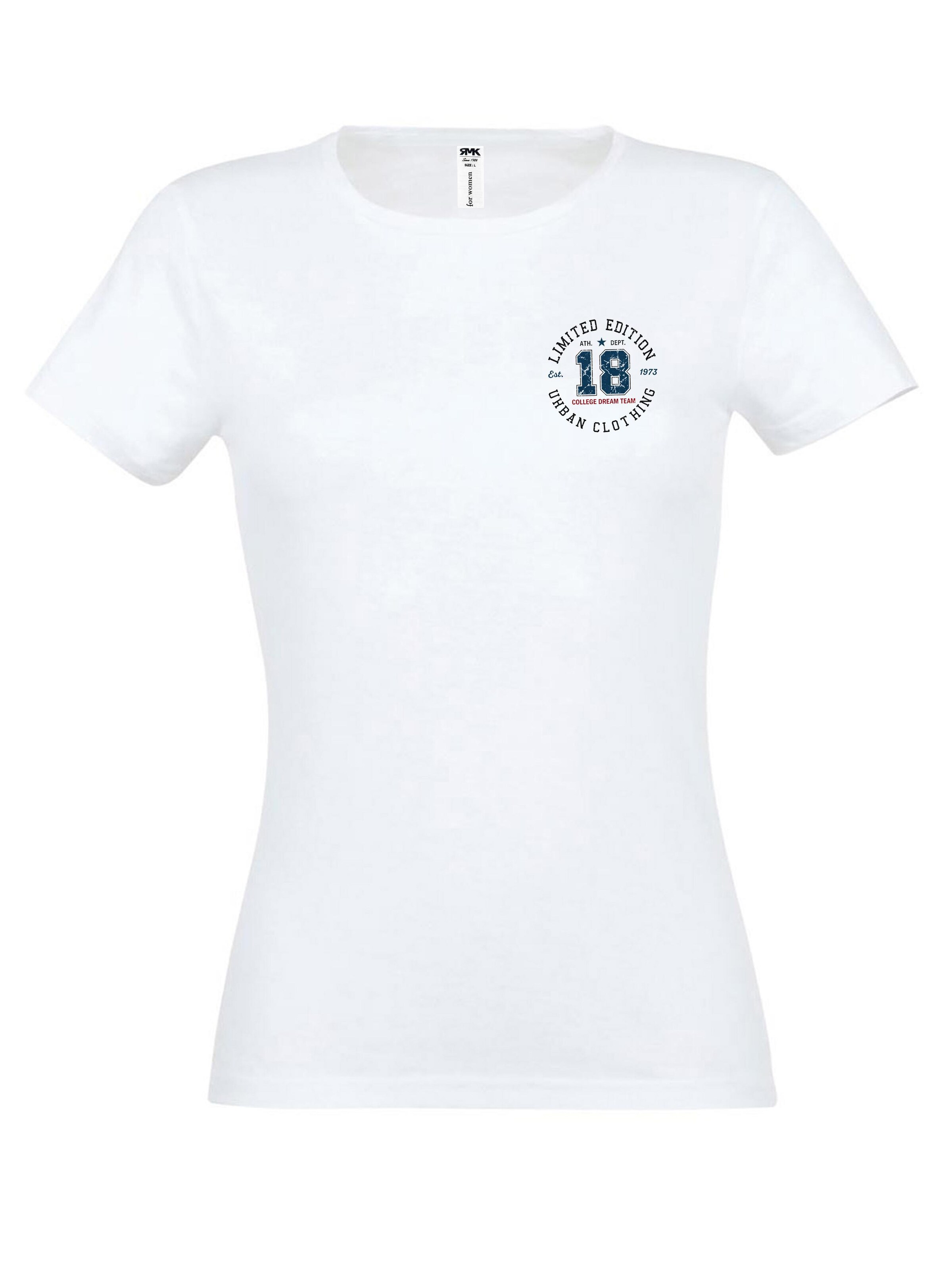 RMK Shirt 'College 18' in White: front