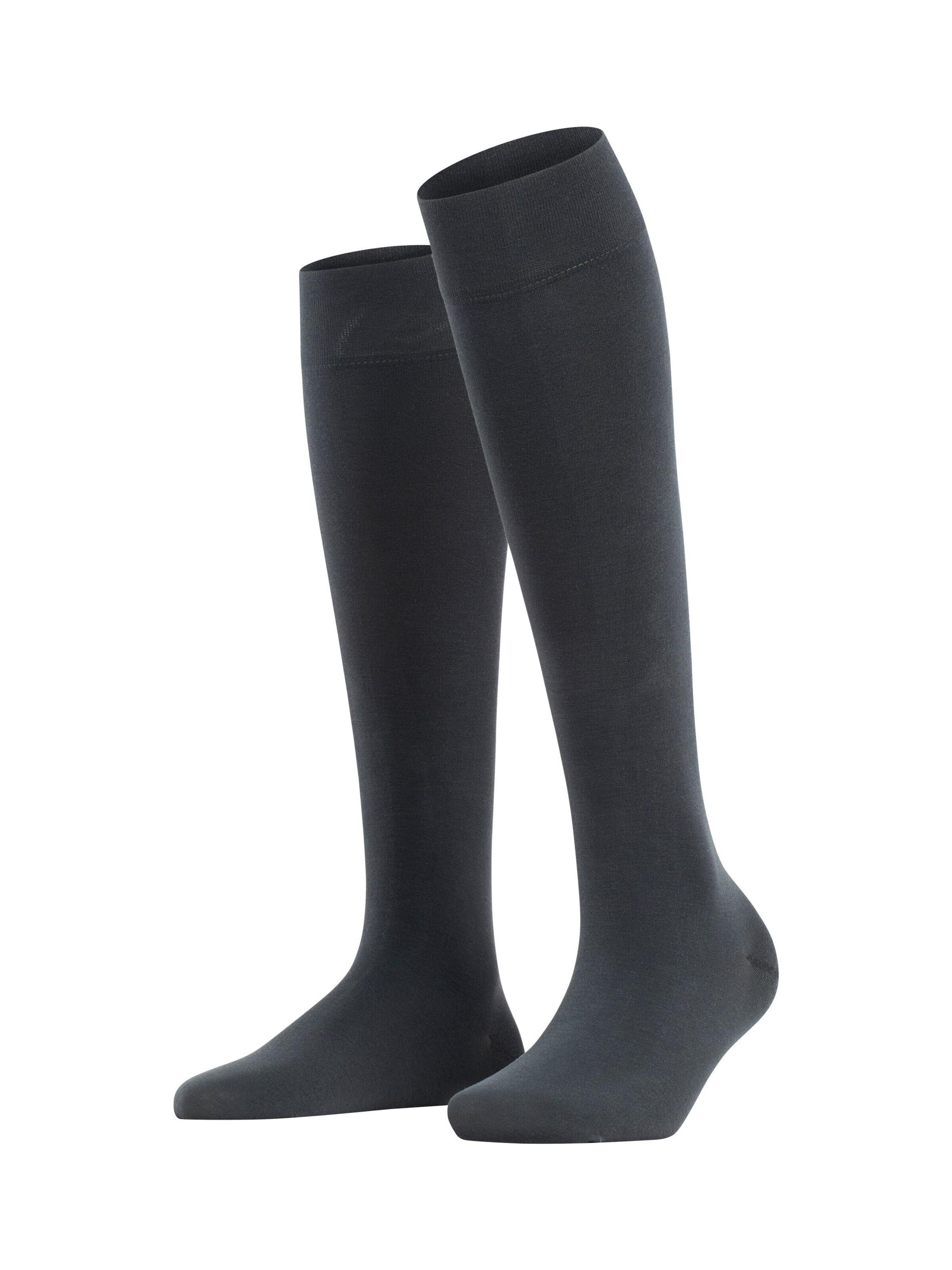 FALKE Kniestrümpfe 'Fine Softness'‌‌‌‌‌‌‌ in Grau: Vorderseite