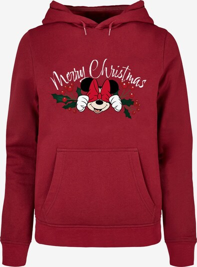 ABSOLUTE CULT Sweatshirt 'Minnie Mouse - Christmas Holly' in tanne / bordeaux / schwarz / weiß, Produktansicht