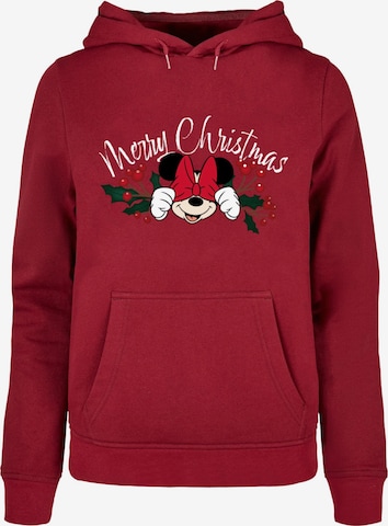 ABSOLUTE CULT Sweatshirt 'Minnie Mouse - Christmas Holly' in Rot: predná strana