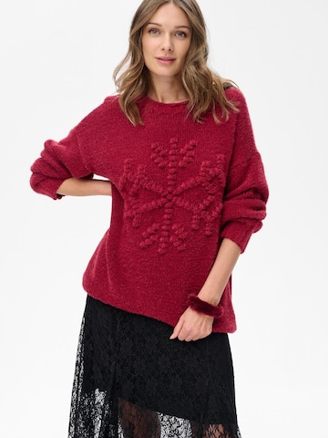 Blue Shadow Pullover‌‌ in Rot: Vorderseite