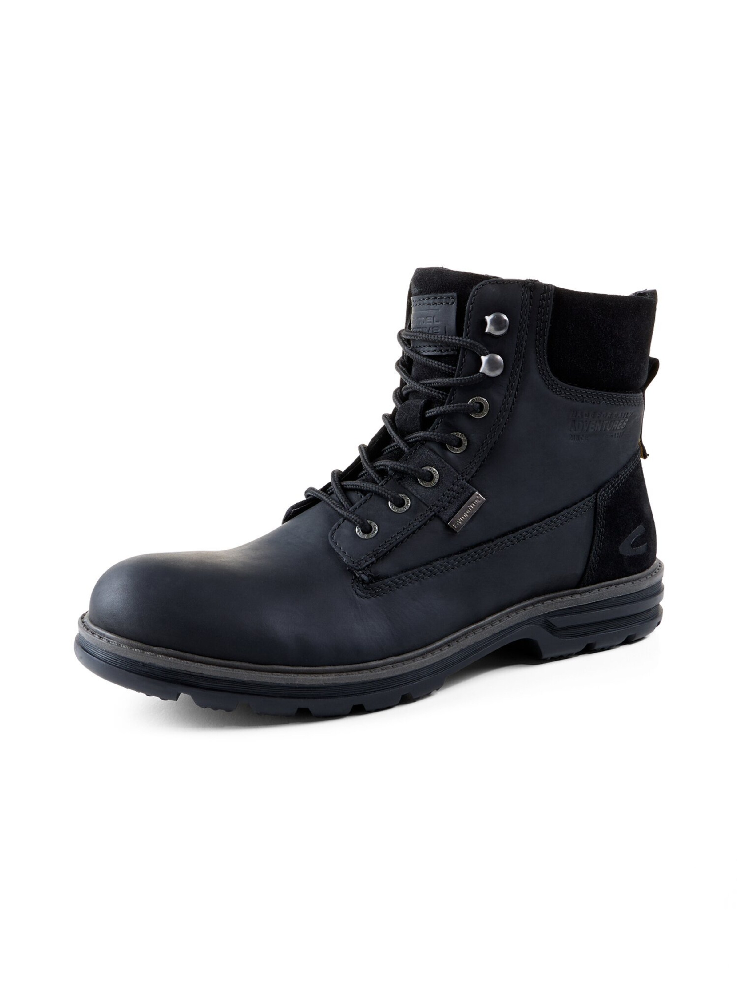 CAMEL ACTIVE Lace-Up Boots in Black: front