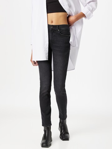 7 for all mankind Skinny Jeans 'ROXANNE' in Schwarz: Vorderseite