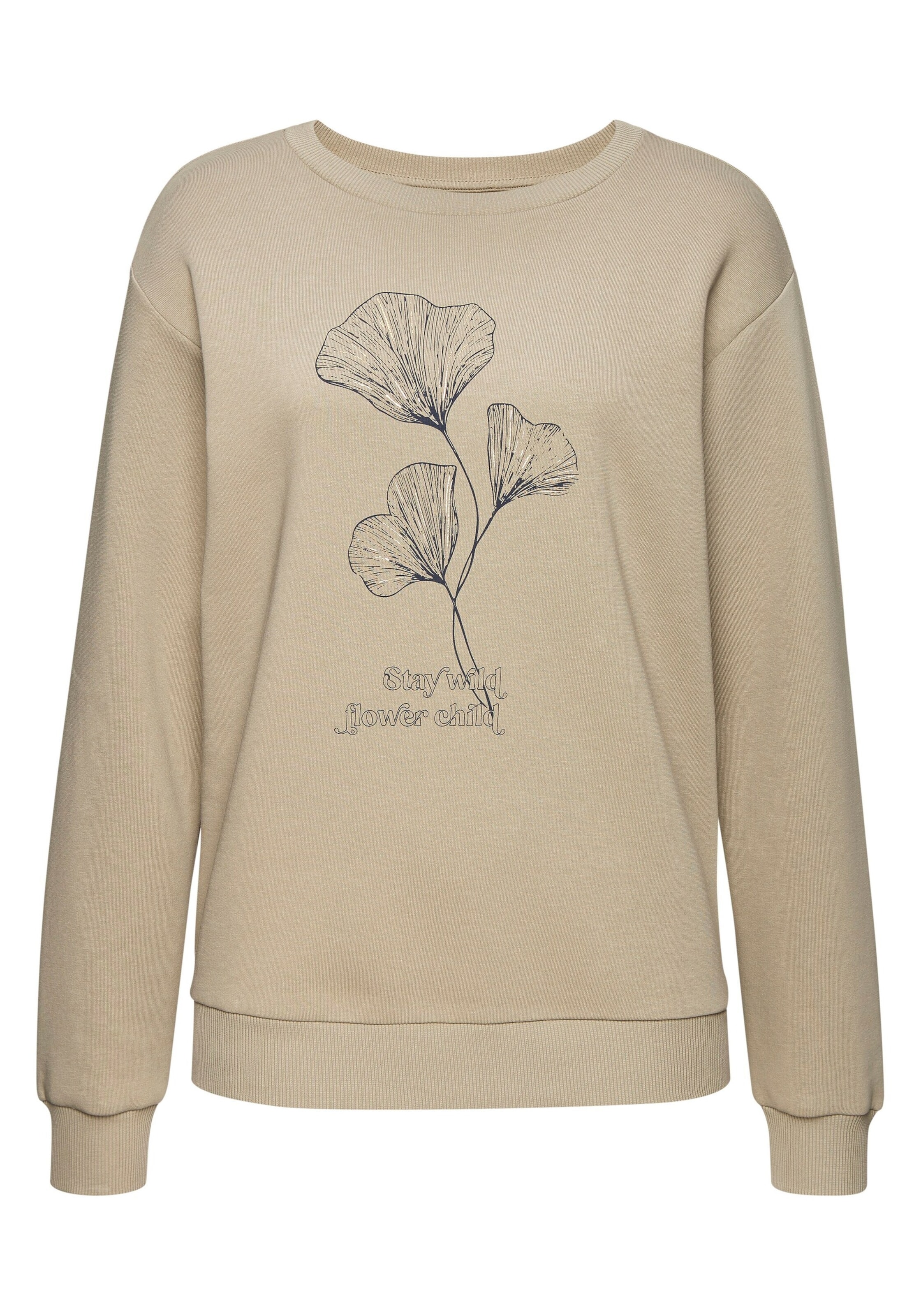 LASCANA Sweatshirt in Green: front