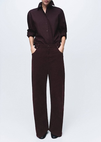 MANGO Wide leg Pants 'Newmaca' in Red: front