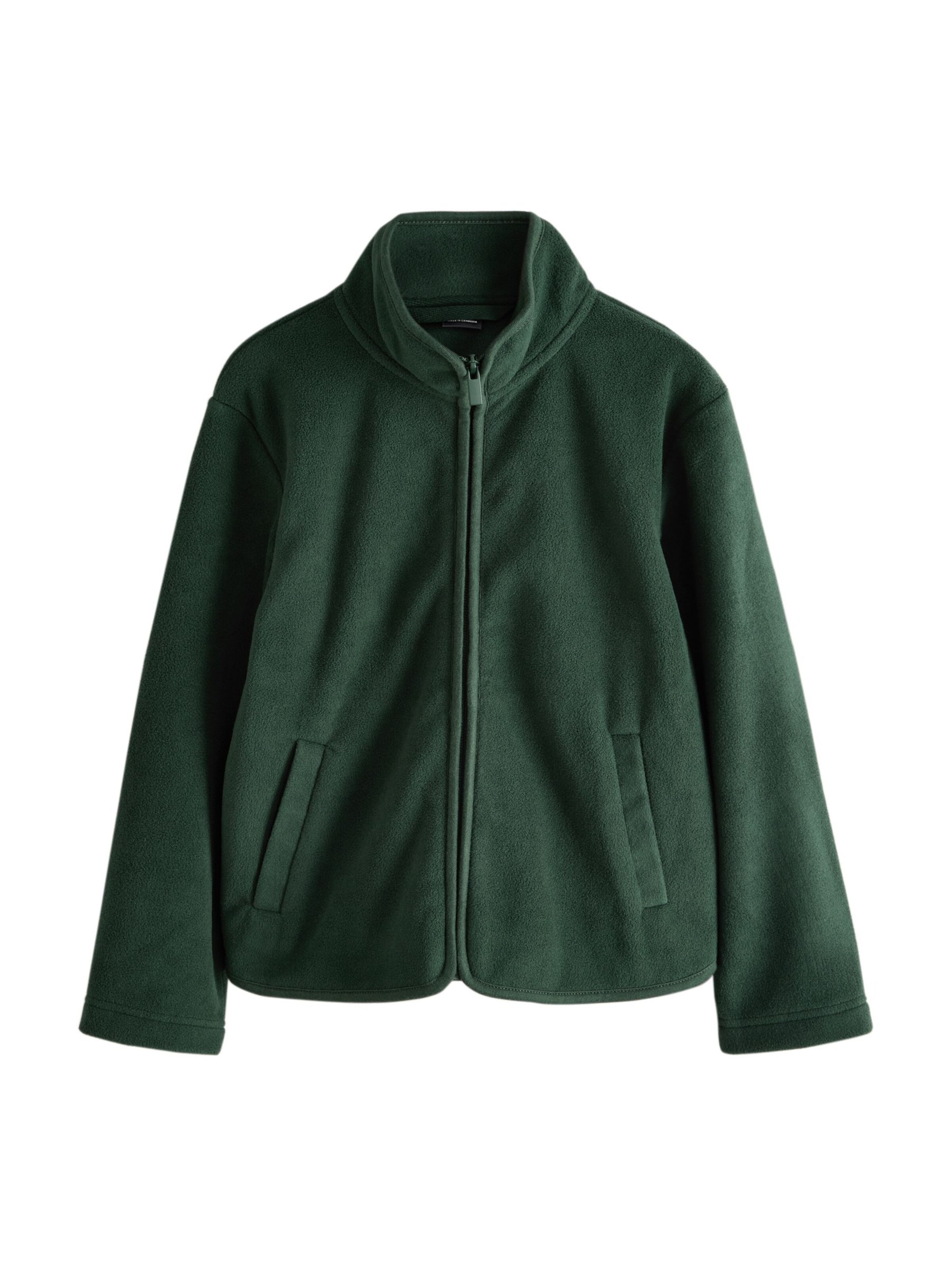 Next Fleece jas in Groen: voorkant