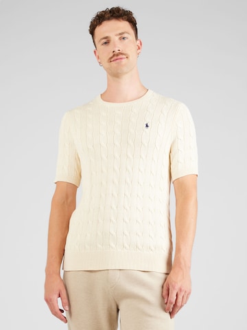 Pull-over Polo Ralph Lauren en beige : devant