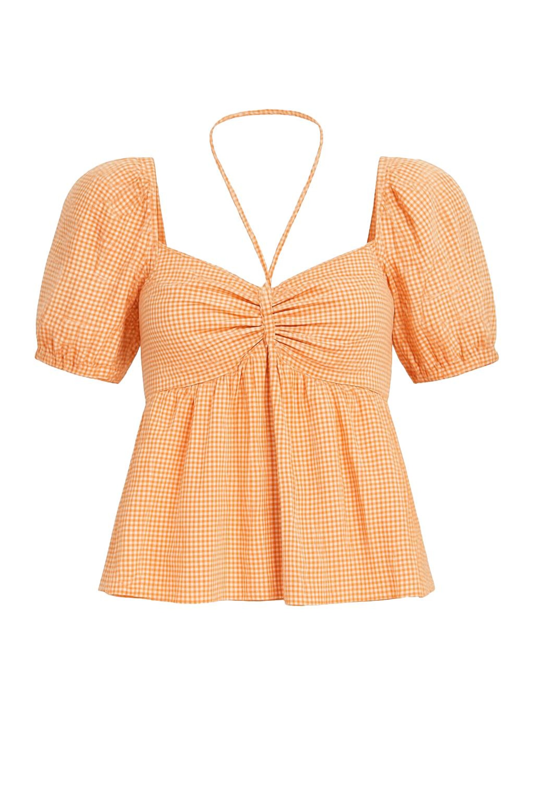 For You Moda Blouse in Orange: front