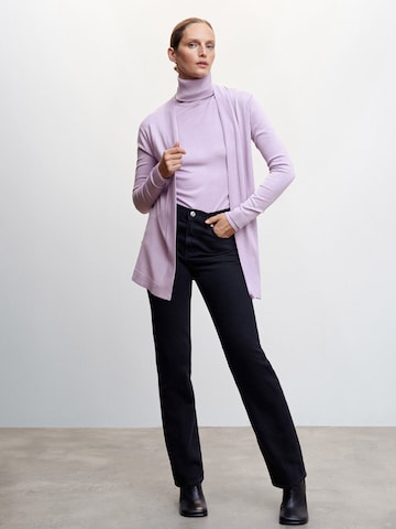 MANGO Knit Cardigan 'ALMA' in Purple