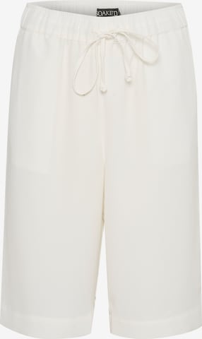 SOAKED IN LUXURY - Loosefit Calças 'Shirley' em branco: frente