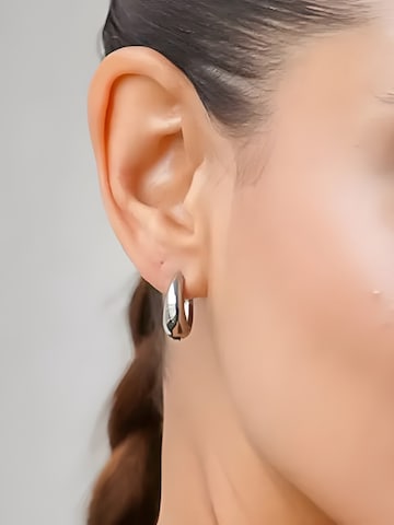 hiBALI Earrings 'Bold Curvy' in Silver