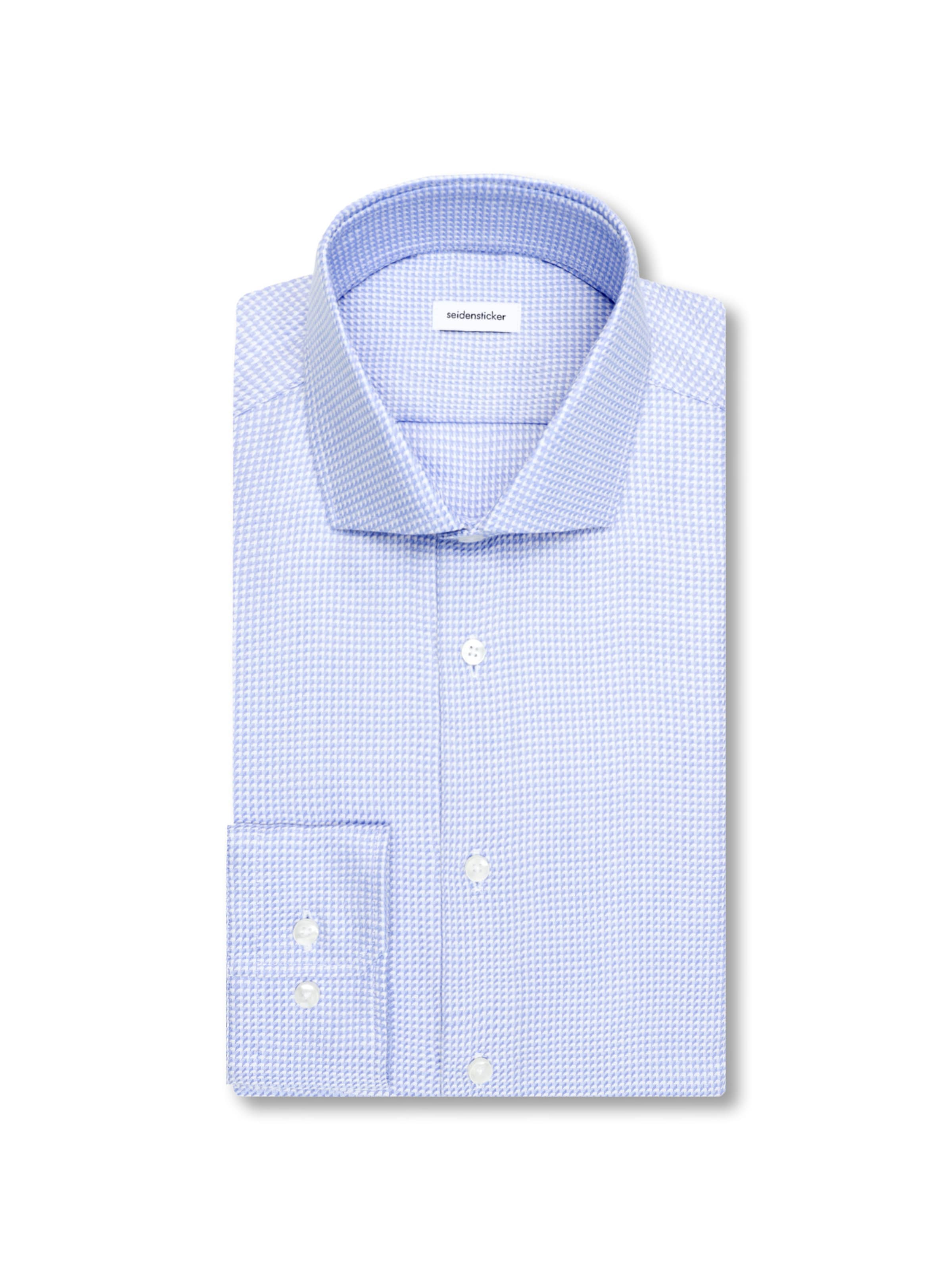 Coupe slim Chemise business 'Schwarze Rose' SEIDENSTICKER en bleu