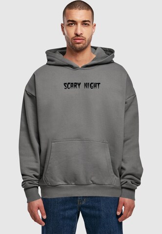 Merchcode Sweatshirt 'Halloween - Scary Night' in Grey: front