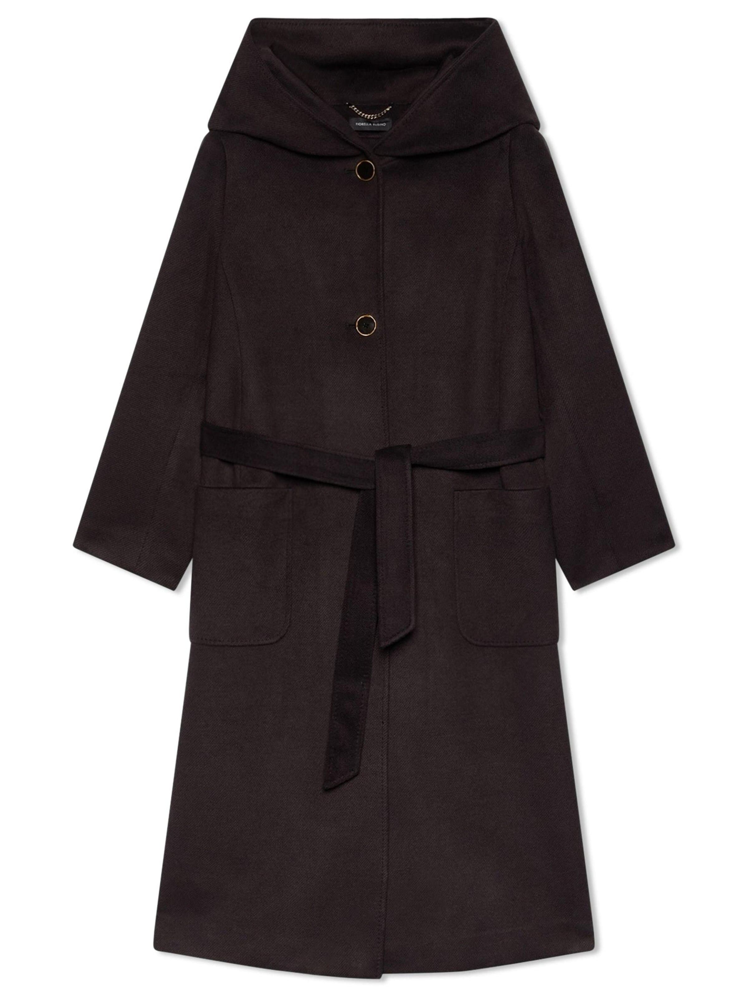 Cappotto di mezza stagione di Fiorella Rubino in nero: frontale