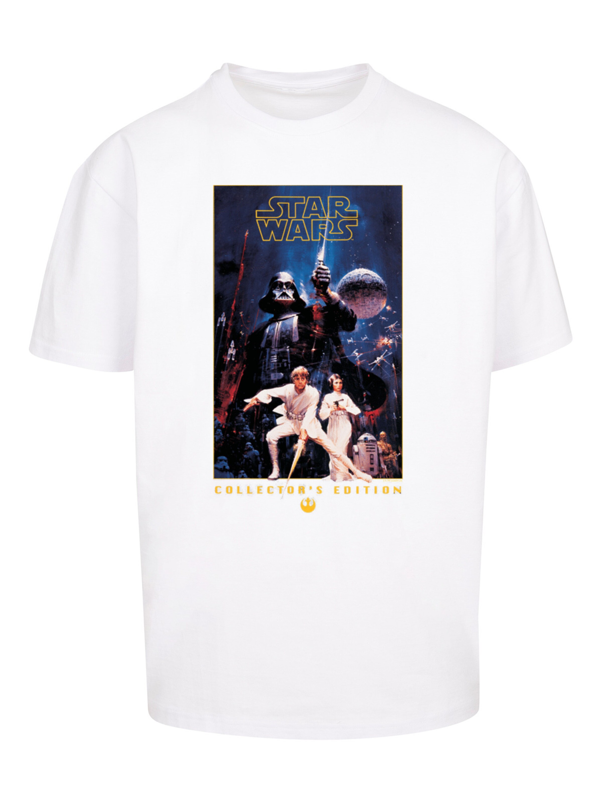 T-Shirt 'Star Wars' F4NT4STIC en blanc : devant