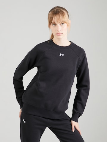 UNDER ARMOUR Sports sweatshirt 'Rival' in Black: front