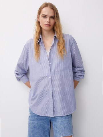 Pull&Bear Bluse in Blau: predná strana