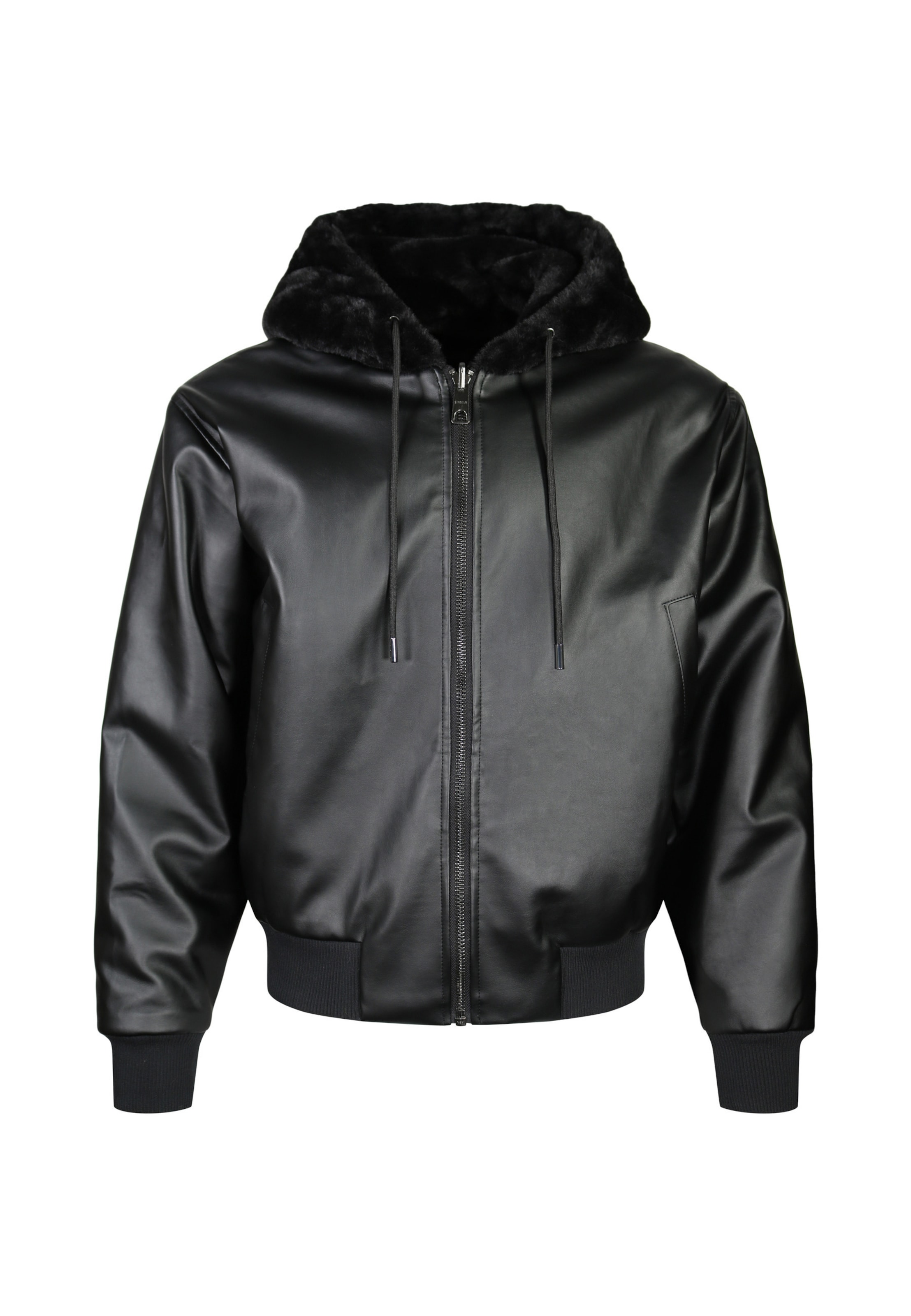 SikSilk Between-season jacket in Black: front