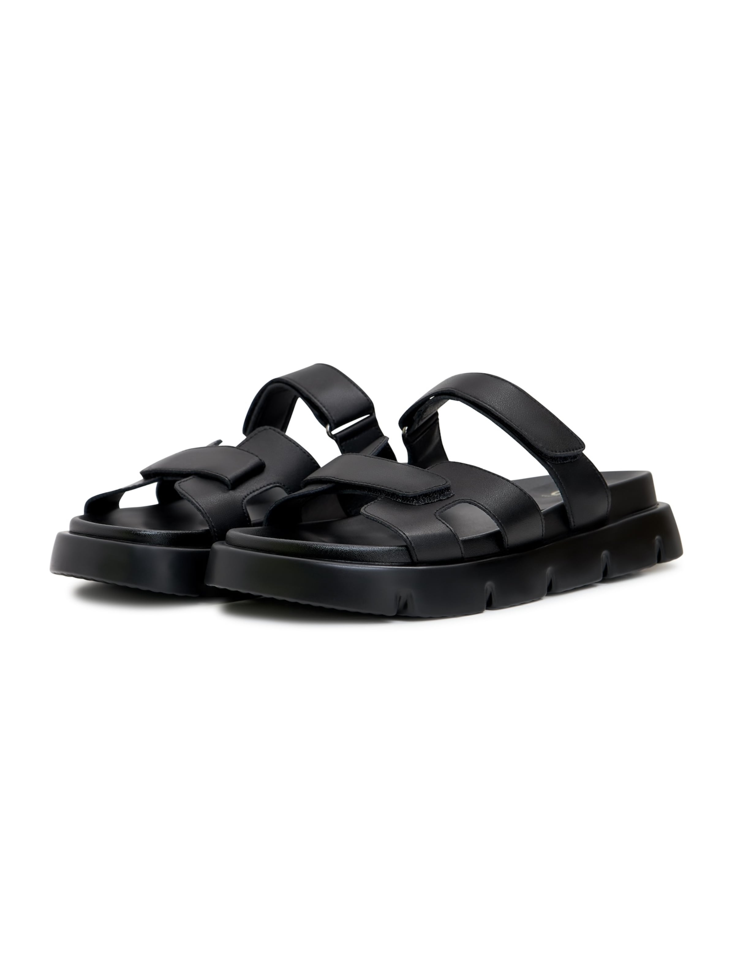 CESARE GASPARI Pantolette in Schwarz