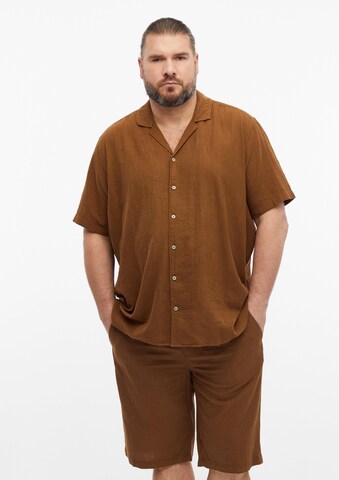 s.Oliver Men Big Sizes Regular Fit Hemd in Braun: Vorderseite