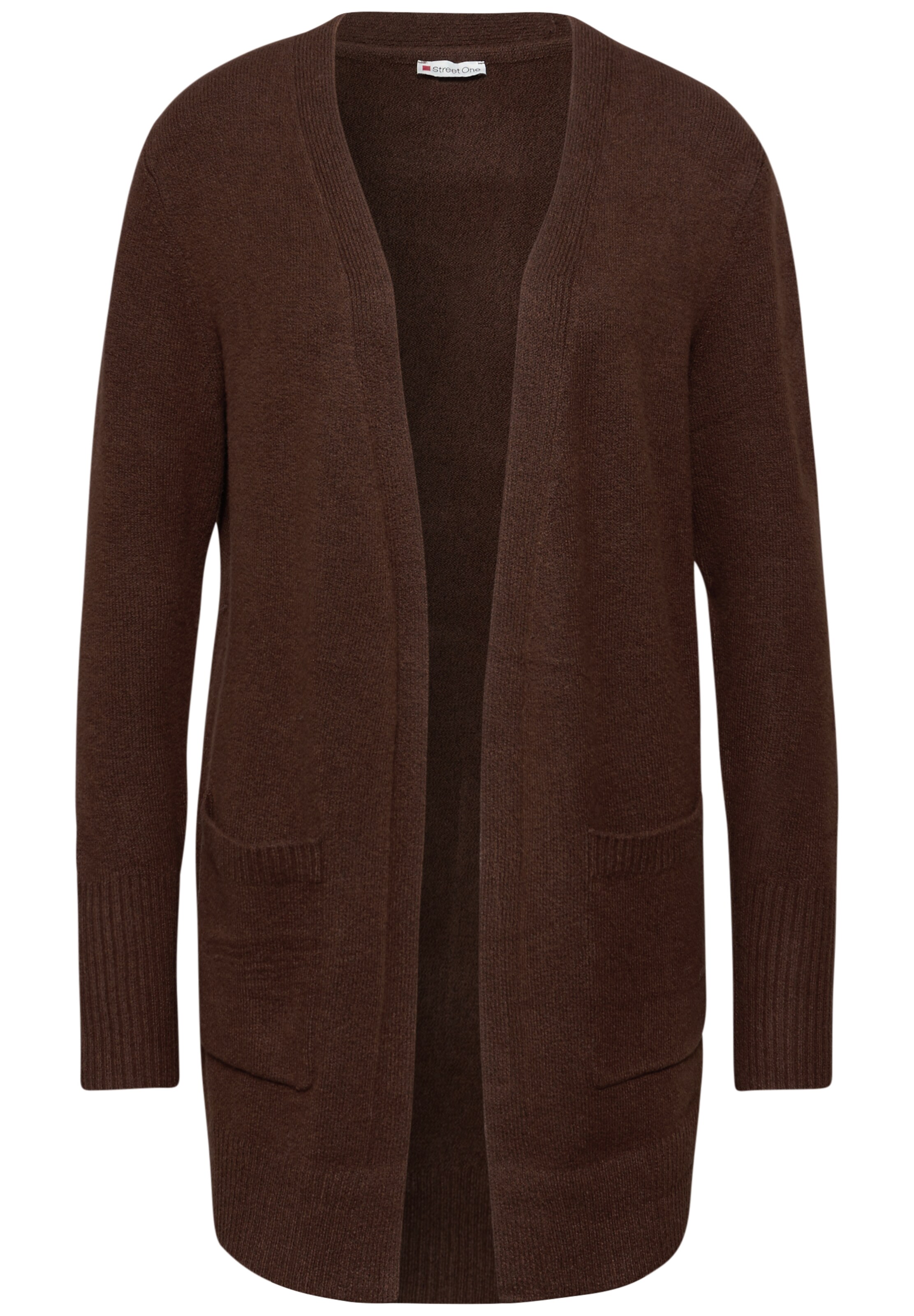 STREET ONE Strickjacke in Braun: Vorderseite