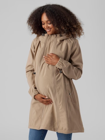 MAMALICIOUS Functionele jas 'Ella' in Beige: voorkant