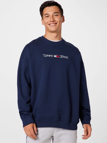 Tommy Jeans Sweatshirt in Blauw: voorkant