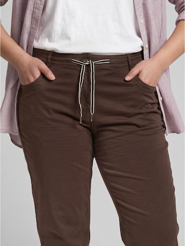 Tom Tailor Women + Slimfit Hose in Braun