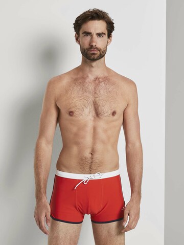 TOM TAILOR Zwemshorts 'Tim' in Rood