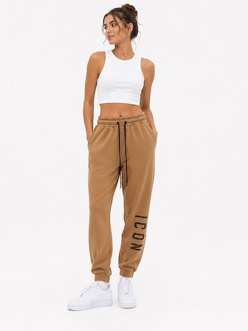 ICON Regular Trousers in Brown: front