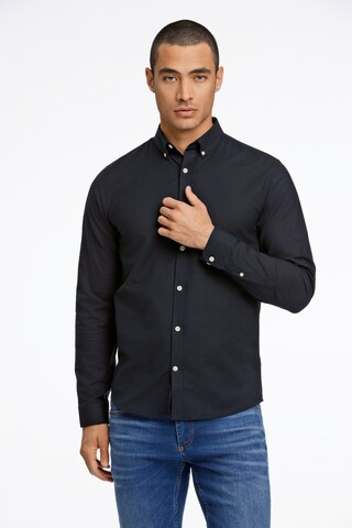 Lindbergh Regular Fit Hemd in Schwarz: Vorderseite