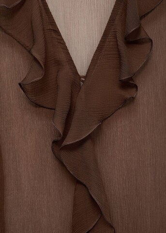 MANGO Bluse 'Claire' in Braun
